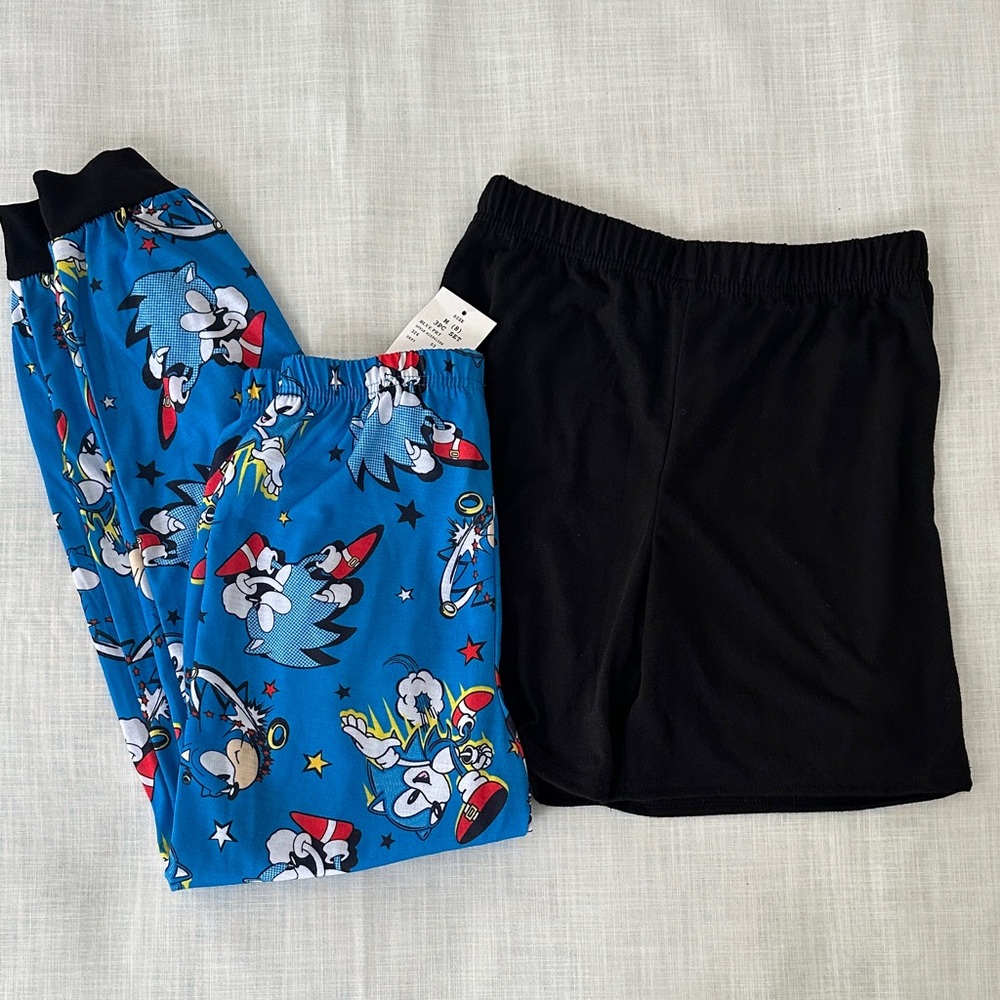 Kids Sonic Pajama Pants and Shorts